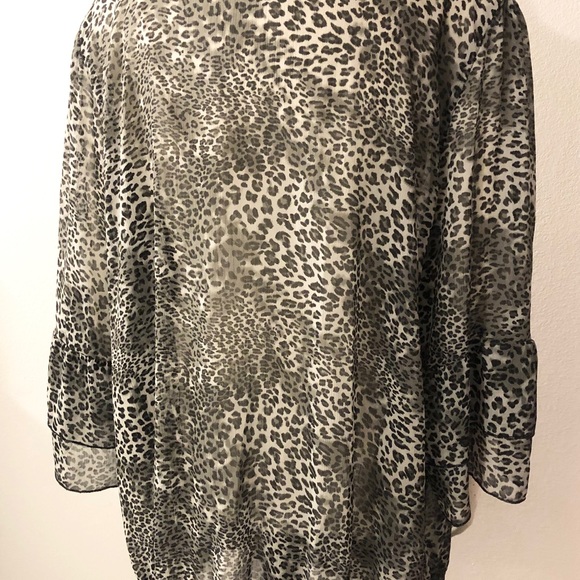 Evolution JMS Animal Print Sheer blouse - Picture 2 of 5
